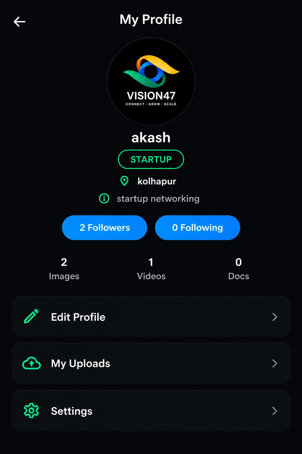 Vision47 User Profile